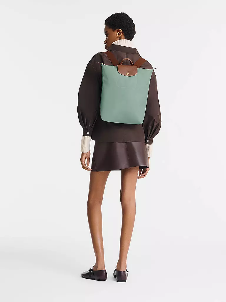 LONGCHAMP | Le Pliage Rucksack, Celadon | grün