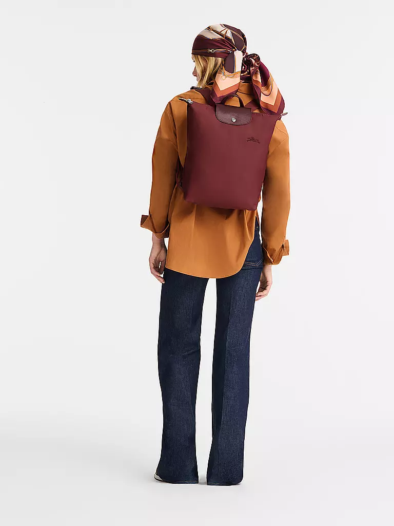 LONGCHAMP | Le Pliage Rucksack Medium, Grenade | dunkelrot