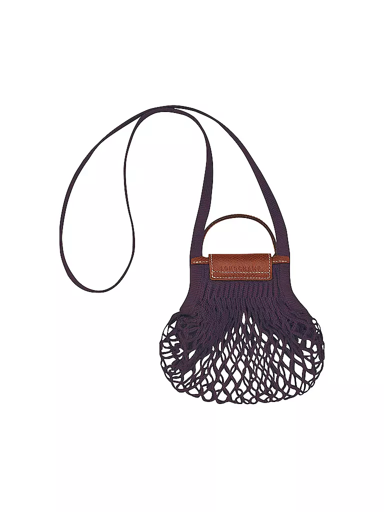 LONGCHAMP | Le Pliage Umhängetasche XSmall, Aubergine | schwarz