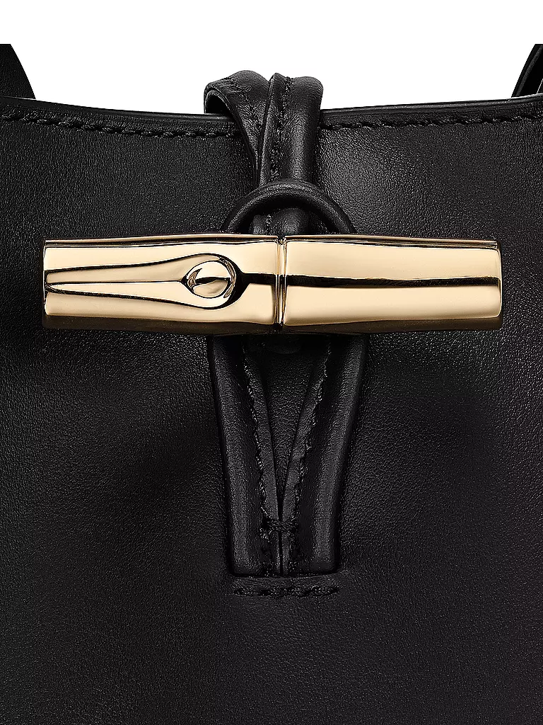 LONGCHAMP | Le Roseau Handtasche Small,  Noir | dunkelrot