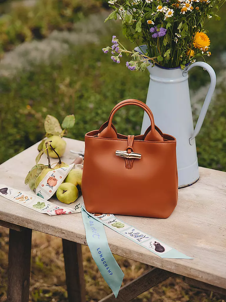 LONGCHAMP | Le Roseau Handtasche Small, Ecorce | dunkelrot