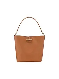 LONGCHAMP | Le Roseau Schultertasche Medium, Cashew | Braun