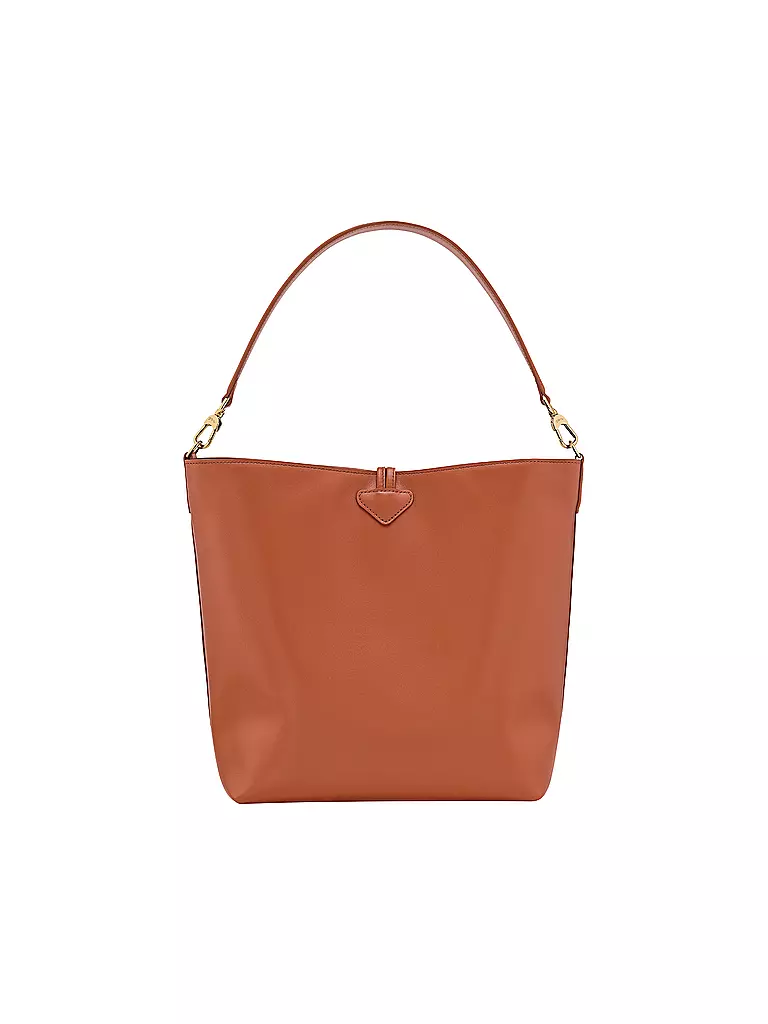 LONGCHAMP | Le Roseau Schultertasche Medium, Ecorce | schwarz