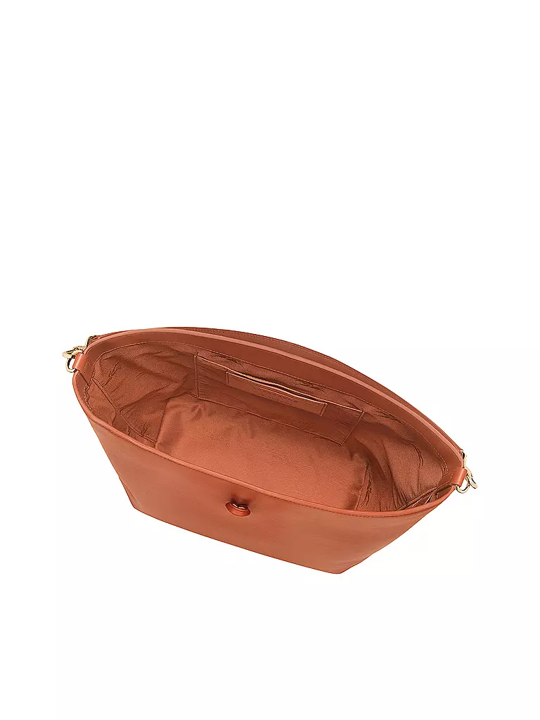 LONGCHAMP | Le Roseau Schultertasche Medium, Ecorce | schwarz