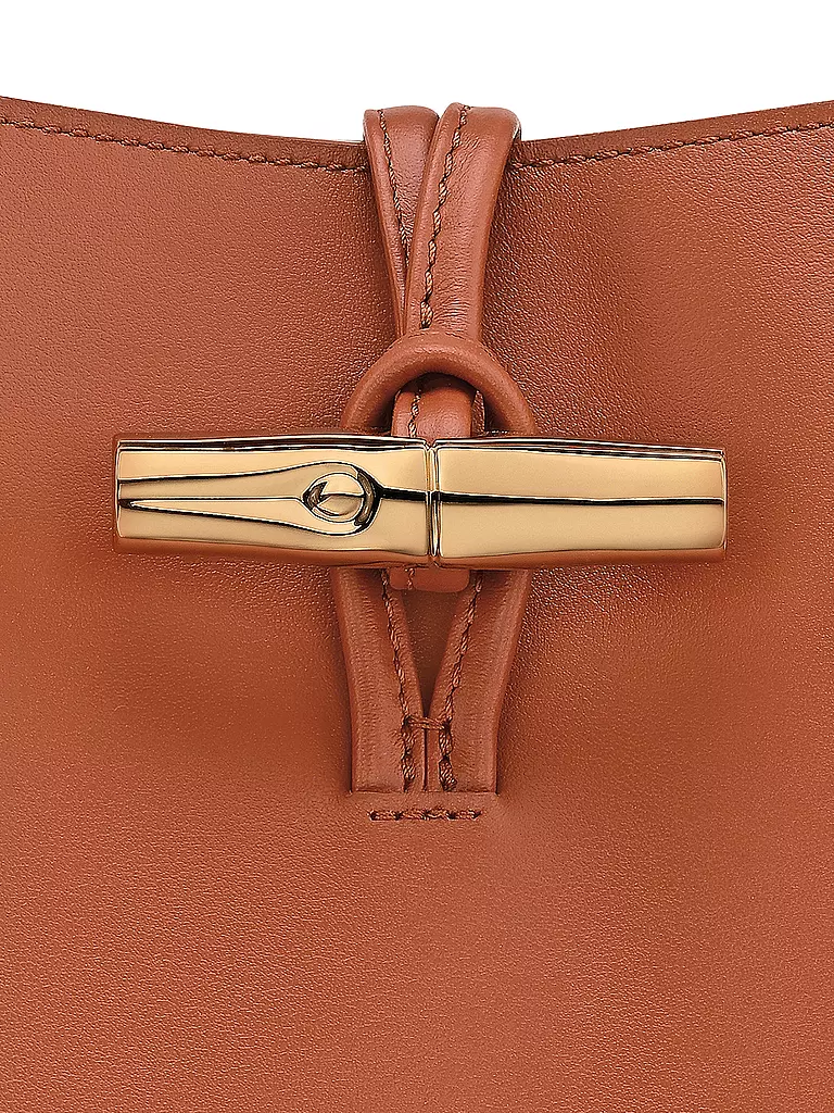 LONGCHAMP | Le Roseau Schultertasche Medium, Ecorce | schwarz