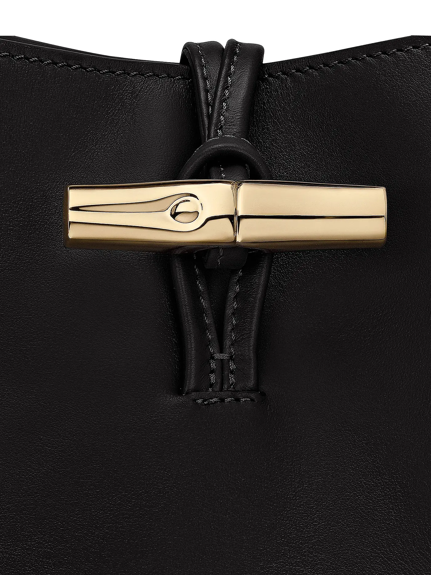 LONGCHAMP | Le Roseau Schultertasche Medium, Noir | schwarz