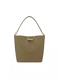 LONGCHAMP | Le Roseau Schultertasche Medium, Ecorce | olive