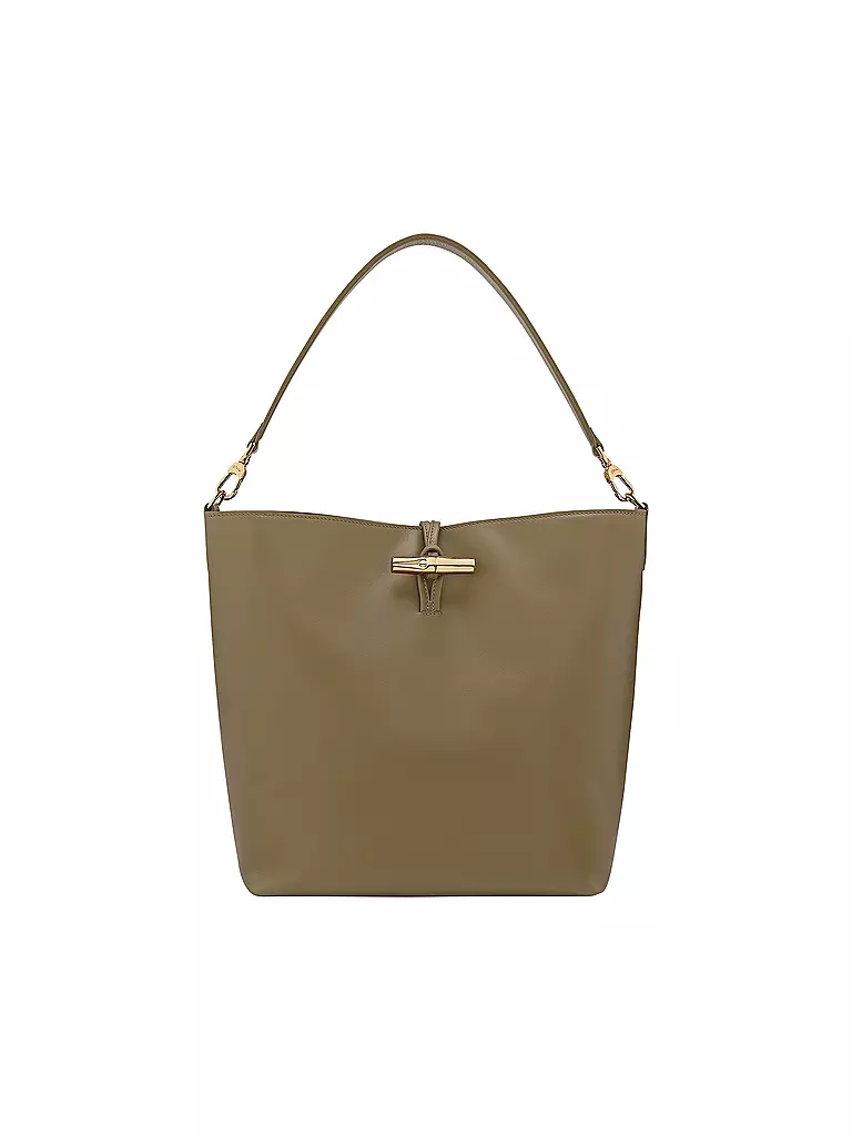 LONGCHAMP | Le Roseau Schultertasche Medium, Olive | olive