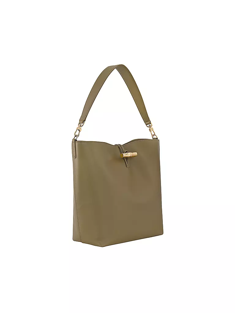 LONGCHAMP | Le Roseau Schultertasche Medium, Olive | olive