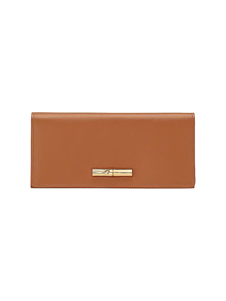 LONGCHAMP | Le Roseau Sleek Geldbörse Large, Cashew | Braun