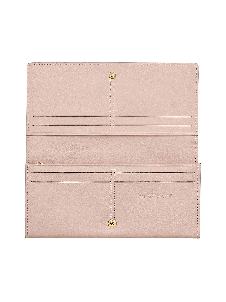 LONGCHAMP | Le Roseau Sleek Geldbörse Large, Petal Pink | 