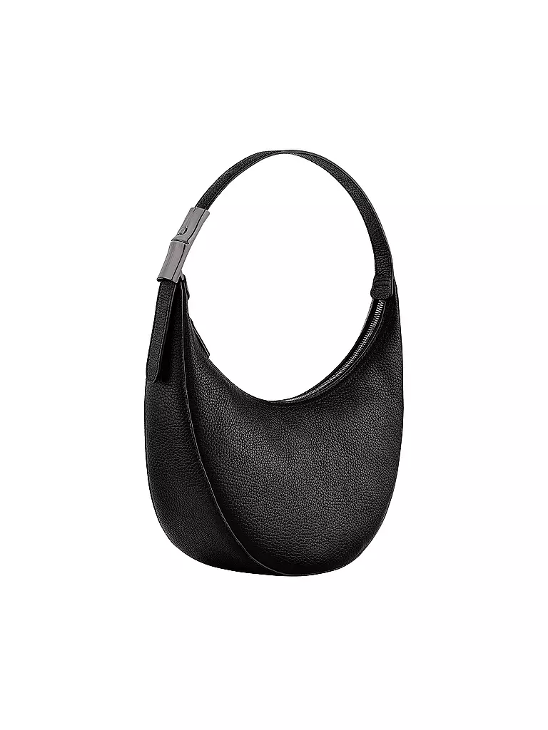 LONGCHAMP | Roseau Essential Schultertasche Medium, Noir | grau