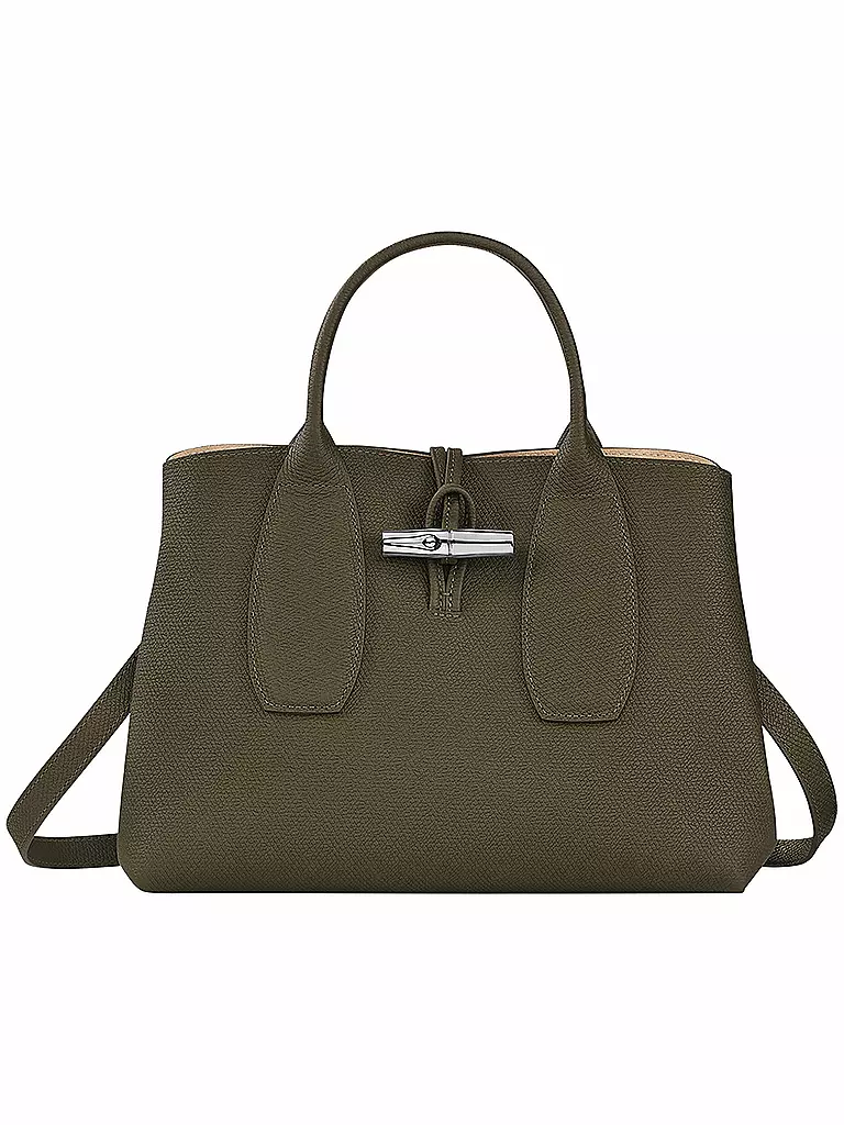 LONGCHAMP | Roseau Handtasche Medium, Khaki | olive