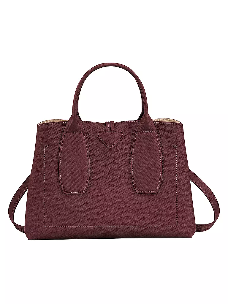 LONGCHAMP | Roseau Handtasche Medium, Prune | dunkelrot