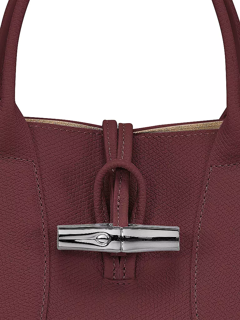 LONGCHAMP | Roseau Handtasche Medium, Prune | dunkelrot