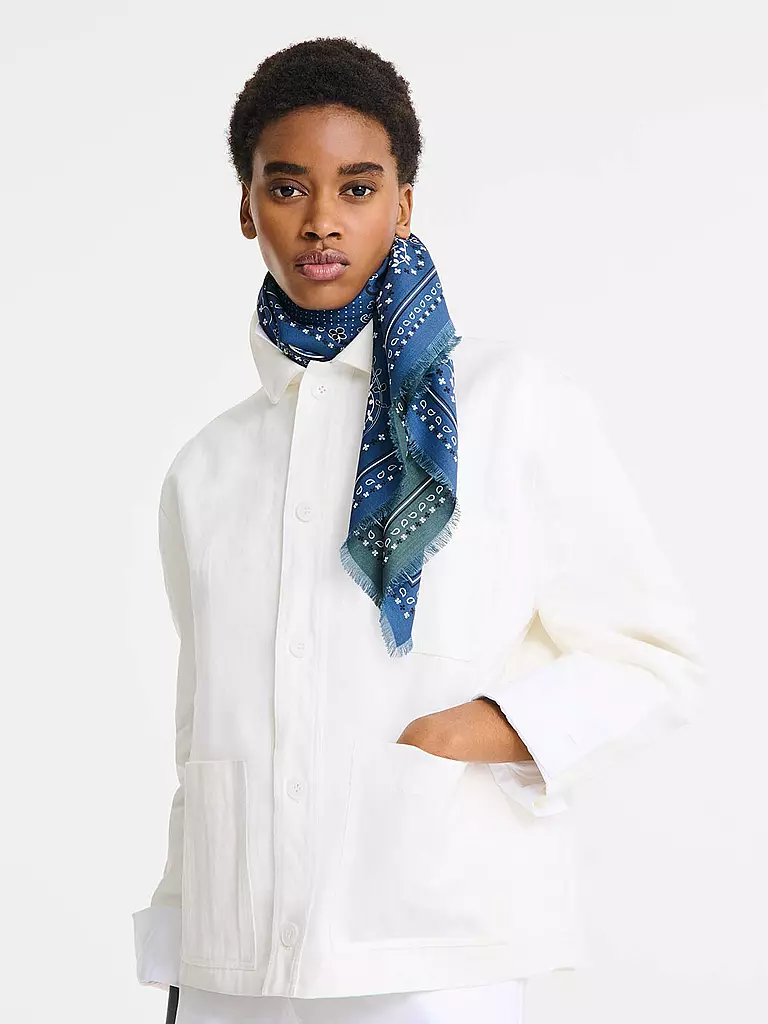 LONGCHAMP | Schal French Bandana, Atlantique/origan | blau