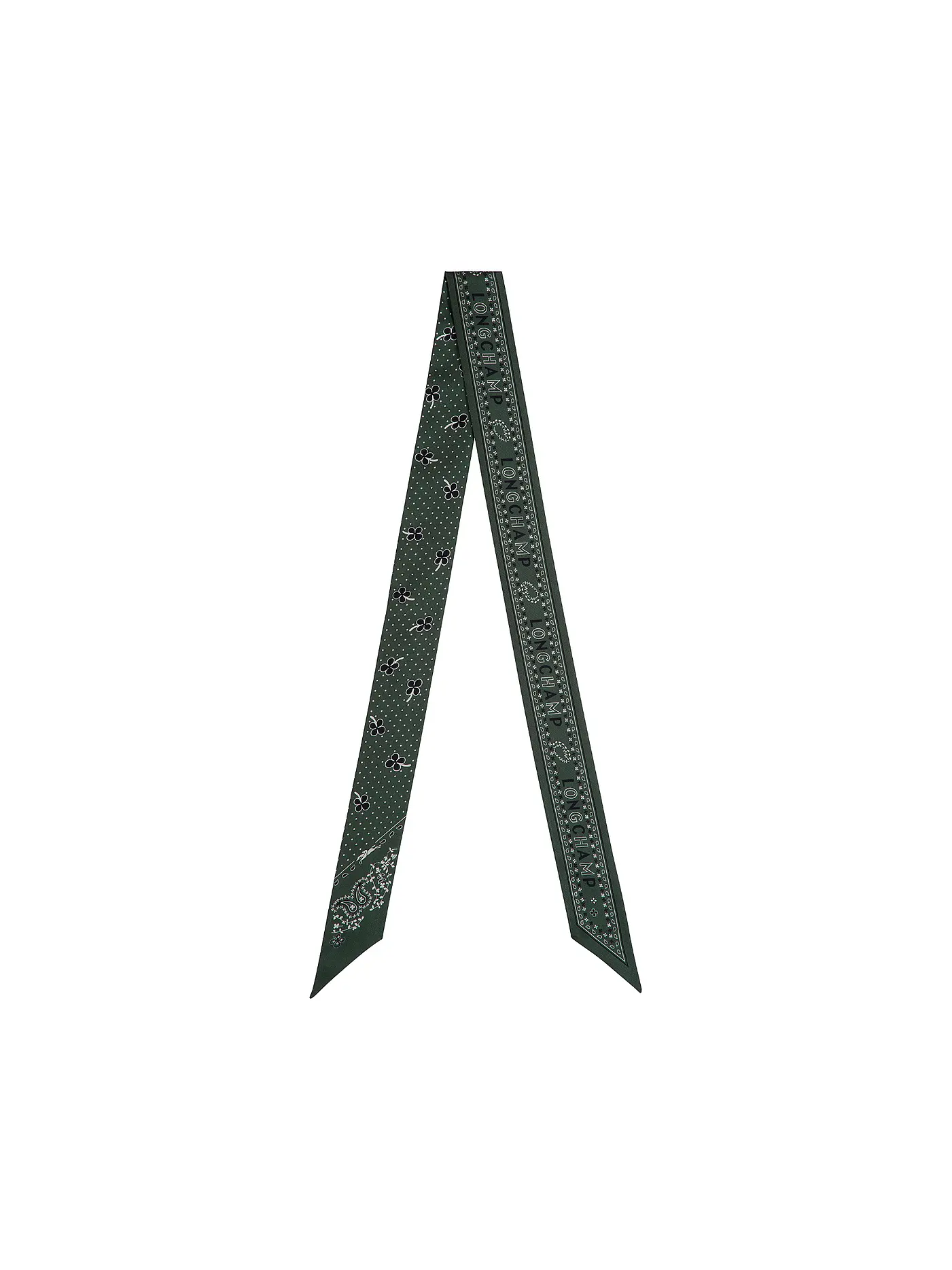 LONGCHAMP | Seidenband French Bandana, Vert Anglais | olive