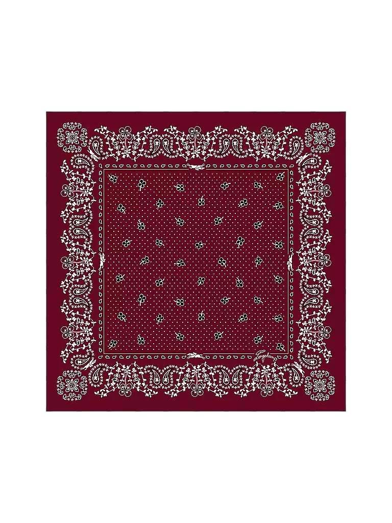 LONGCHAMP | Seidenschal French Bandana | dunkelrot