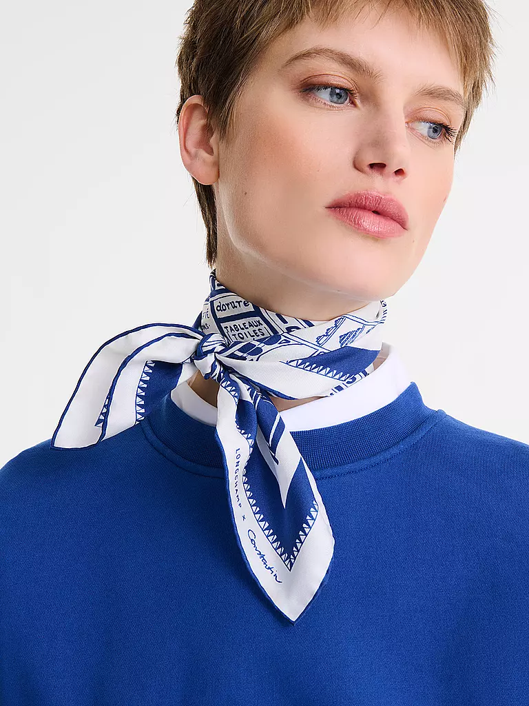 LONGCHAMP | Seidentuch | blau