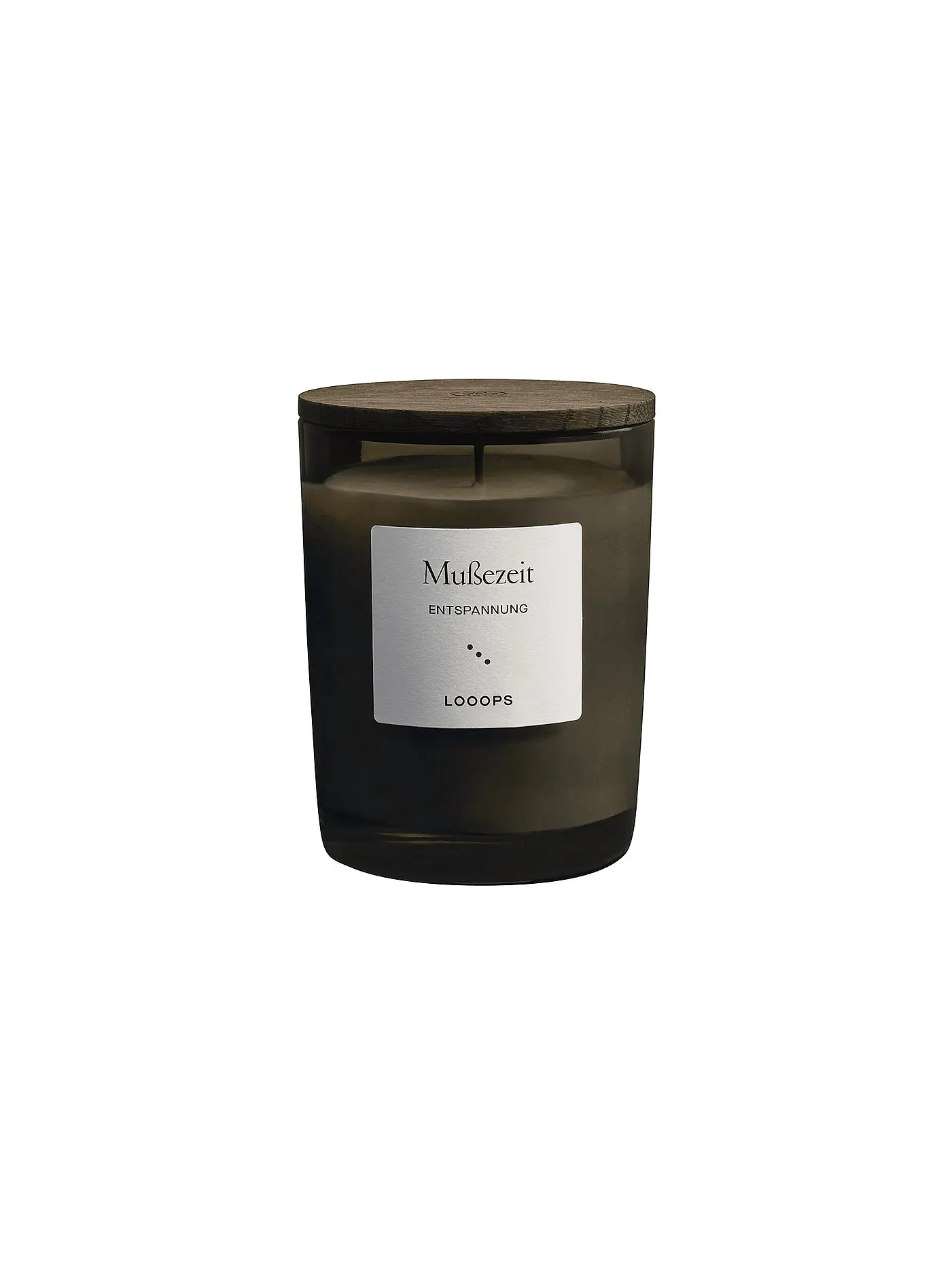 LOOOPS | Duftkerze 250g MUSSEZEIT | dunkelgrün