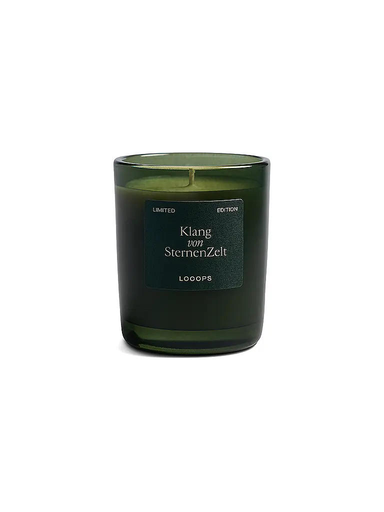 LOOOPS | Duftkerze 75g Klang von Sternenzelt  | dunkelgrün