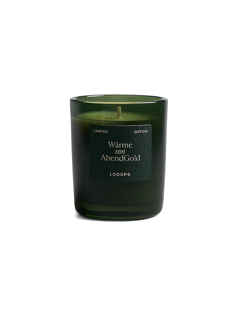LOOOPS | Duftkerze 75g Wärme von Abendgold | dunkelgrün