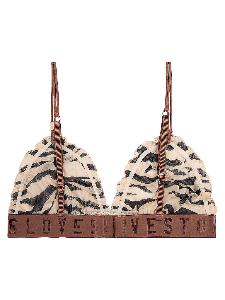 LOVE STORIES | Bralette Reggipetto Zebra Tiger | braun