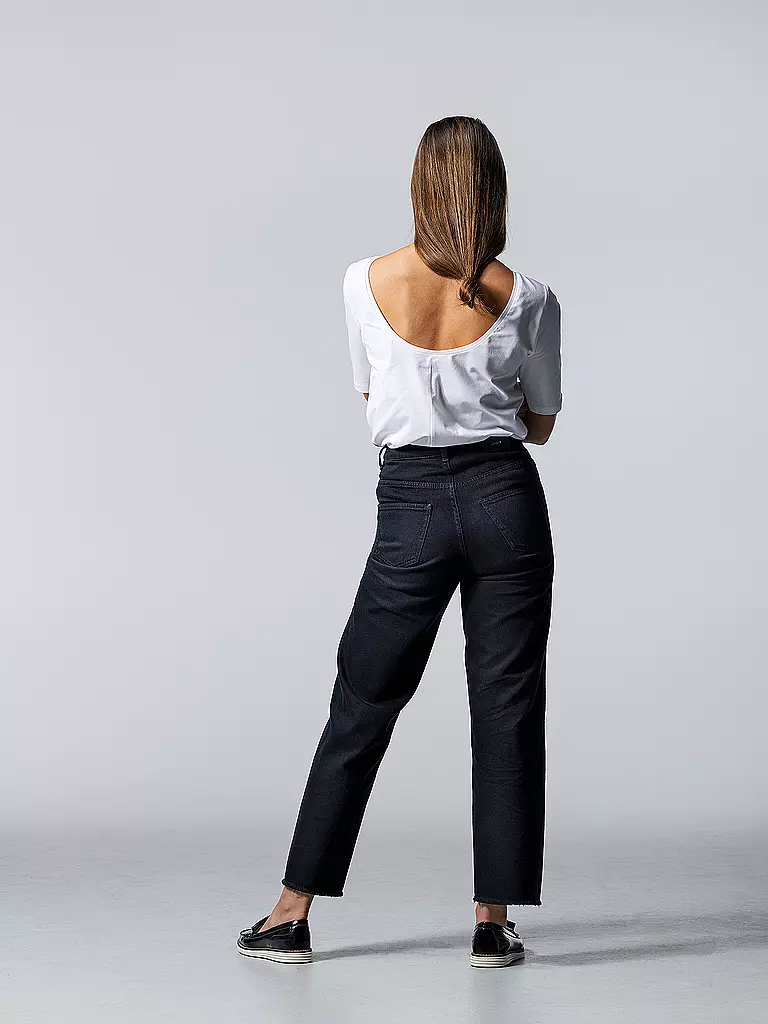 LOVJOI | Jeans Straight Fit 7/8 MEDLAR | schwarz
