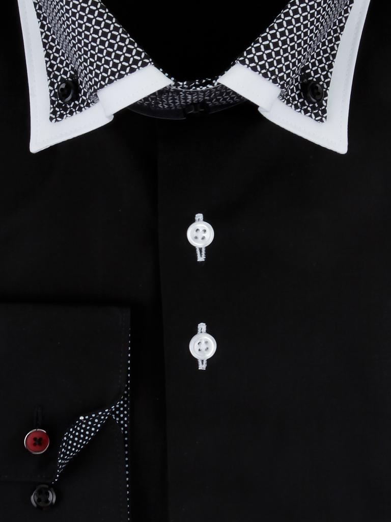 LUIGI CAMICIE | Hemd Slim-Fit | schwarz