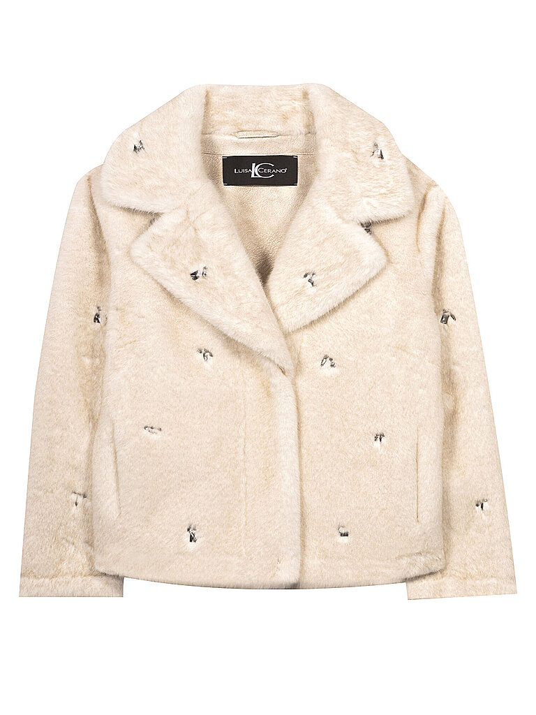 LUISA CERANO Jacke in Felloptik beige | 40 – LUISA CERANO