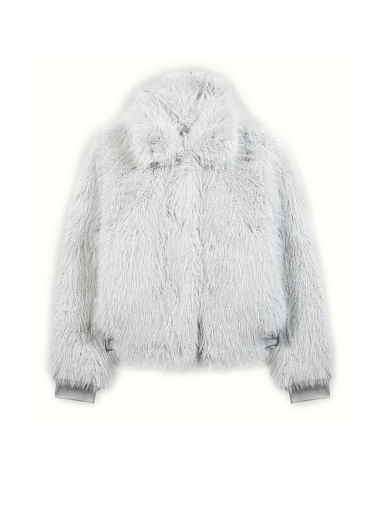 LUISA CERANO Jacke in Felloptik hellgrau | 38 – LUISA CERANO