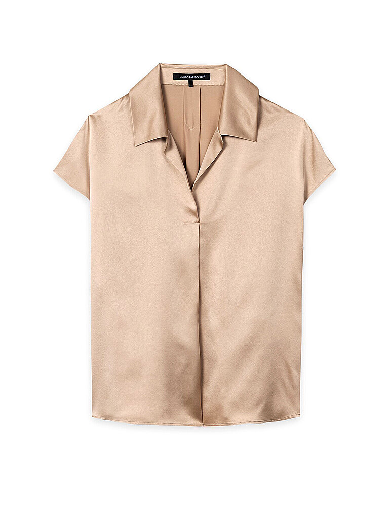 LUISA CERANO Seidenbluse hellbraun | 42