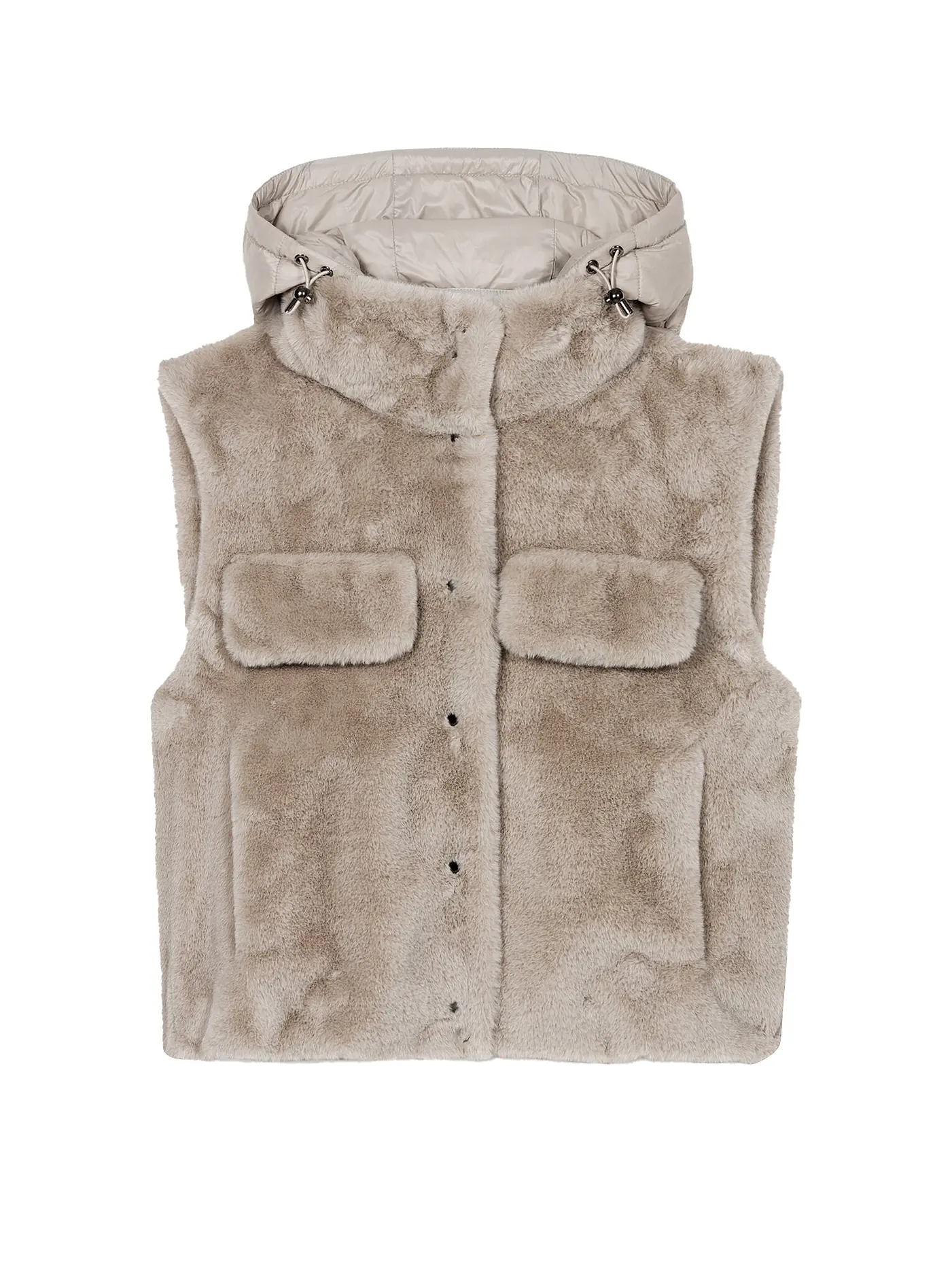LUISA CERANO | Gilet in Felloptik  | beige
