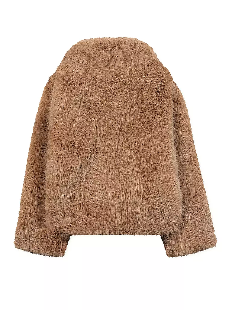 LUISA CERANO | Jacke in Felloptik | hellbraun