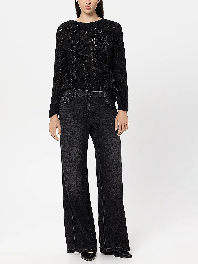 LUISA CERANO | Jeans Wide Leg  | Schwarz