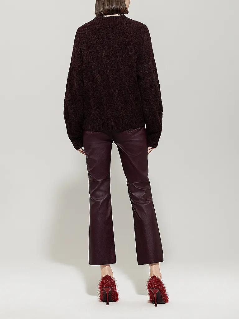 LUISA CERANO | Lederhose  | dunkelrot