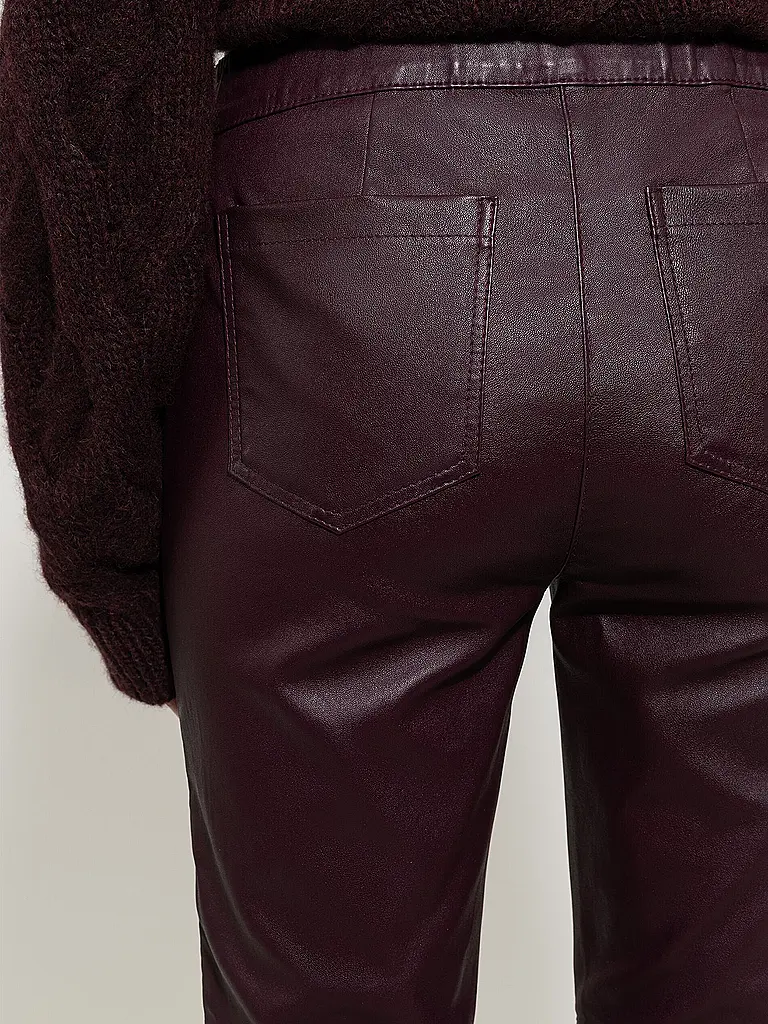 LUISA CERANO | Lederhose  | dunkelrot