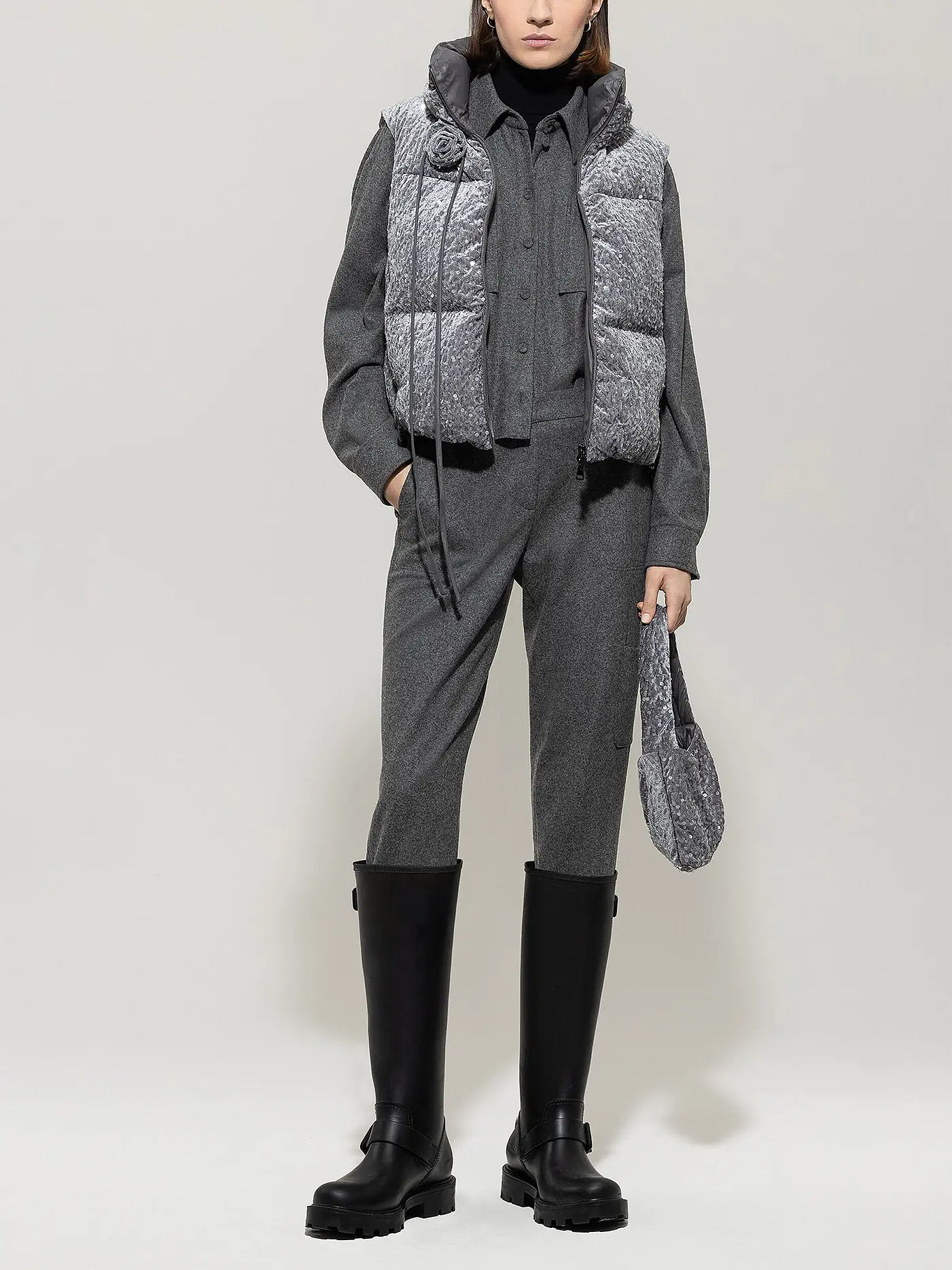 LUISA CERANO | Steppgilet  | hellgrau