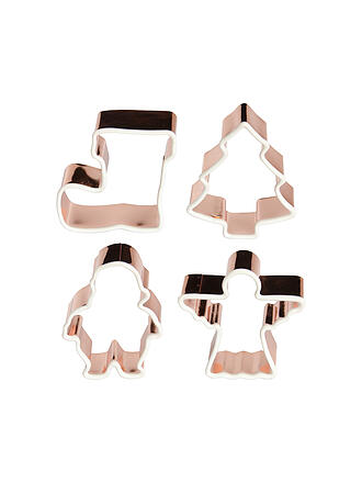 LURCH | Emporte-pièces 4 pièces. XMAS MINI Cuivre/Silicone