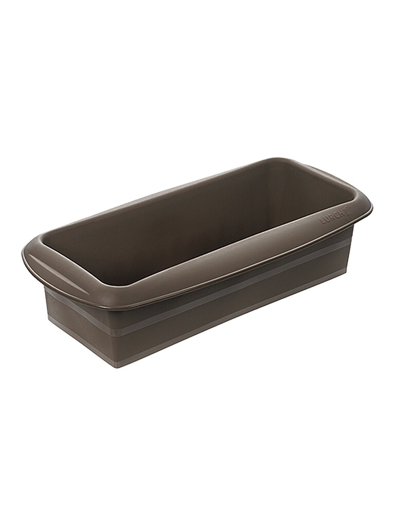 Lurch 85010 FlexiForm Kastenform/Brotbackform aus 100% BPA-freiem Platin-Silikon, Braun, 30 x 11,5 x 7 cm