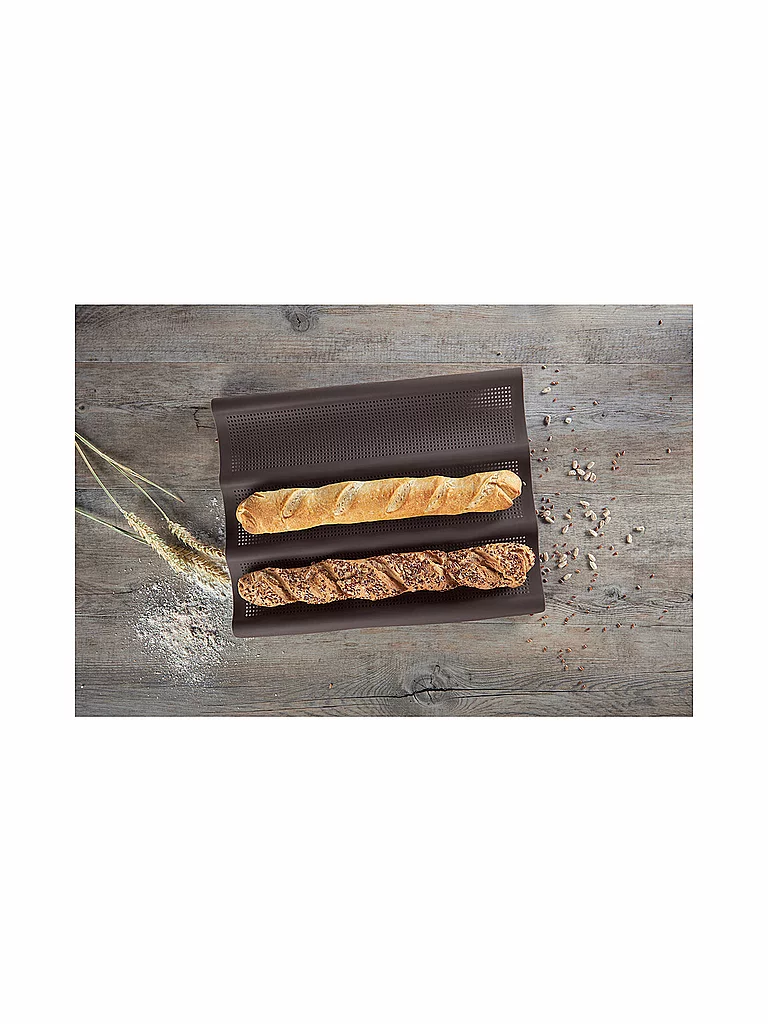 LURCH Flexiform Baguette 36x28,5cm 3fach braun