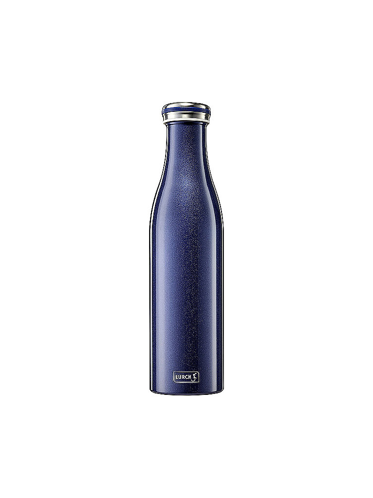 LURCH Isolierflasche - Thermosflasche Edelstahl 0,75l Blau Metallic dunkelblau