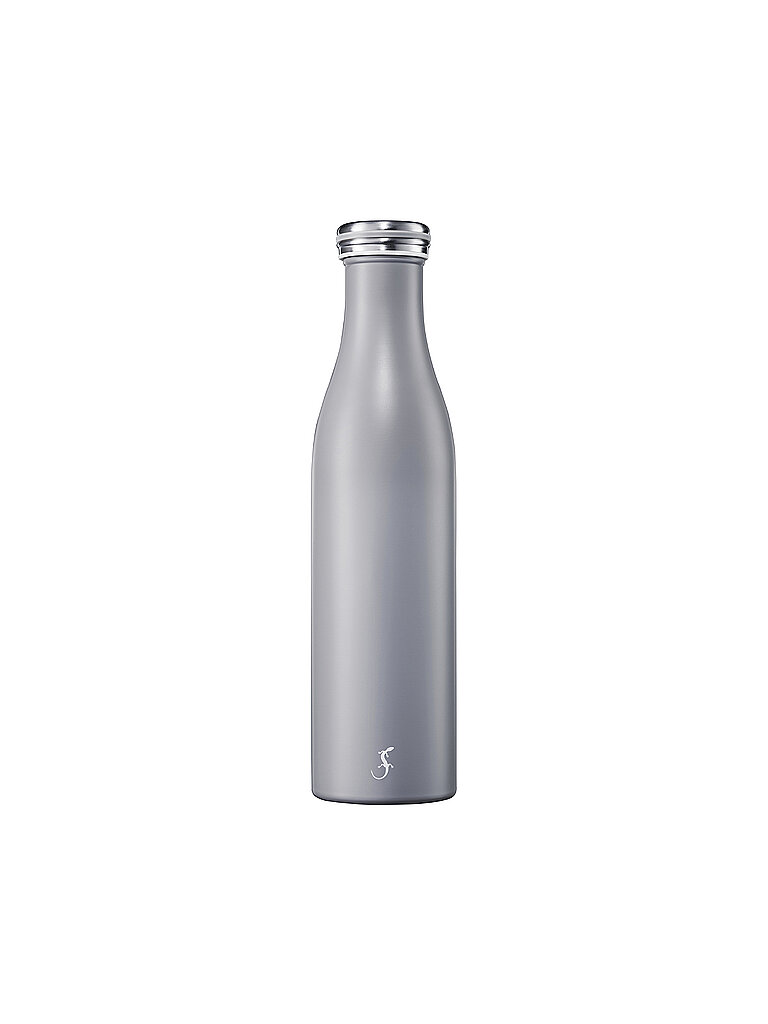 LURCH Isolierflasche aus Edelstahl 0,75 l Jura-Grey hellgrau