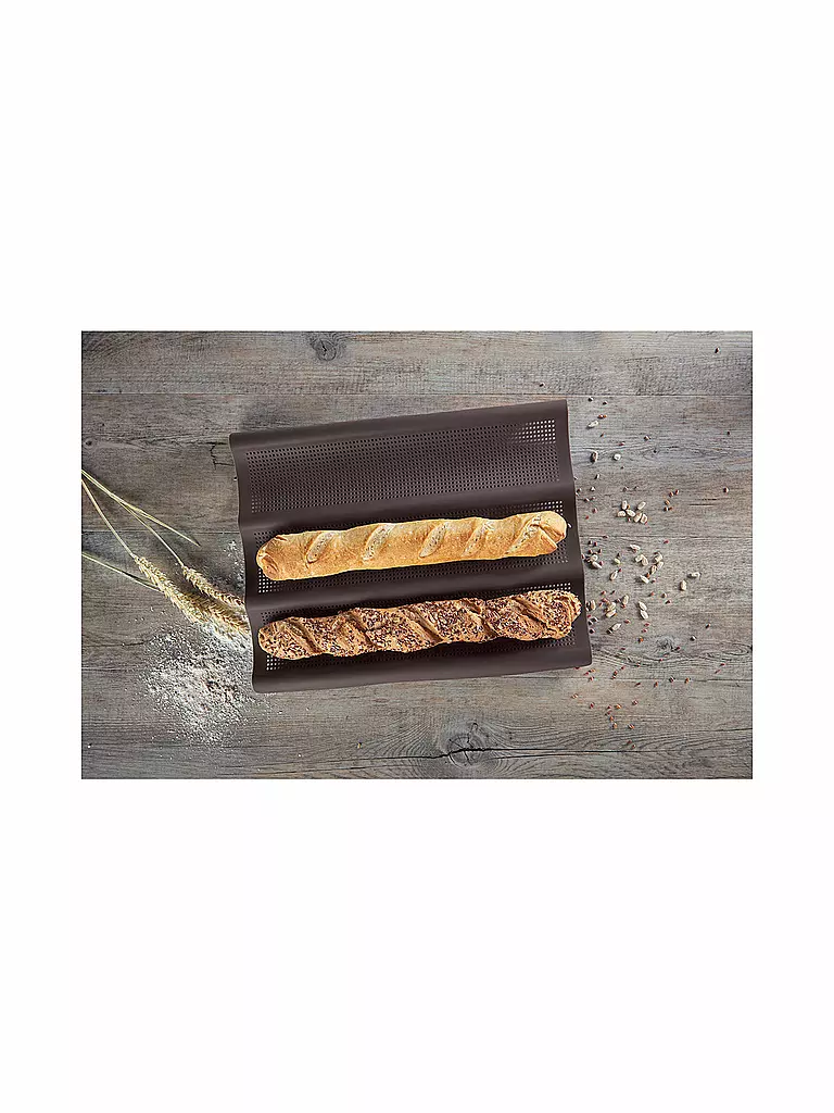 LURCH | Flexiform Baguette 36x28,5cm 3fach | braun