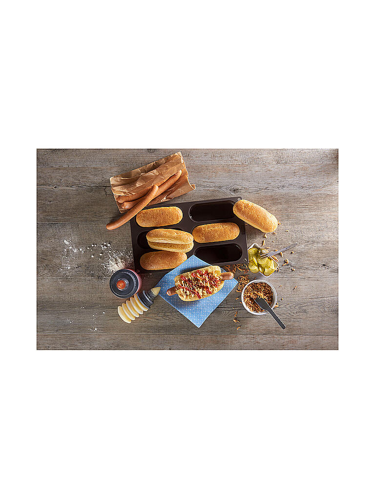 LURCH | Flexiform HotdogBuns 30x17,5cm 6fach braun | braun