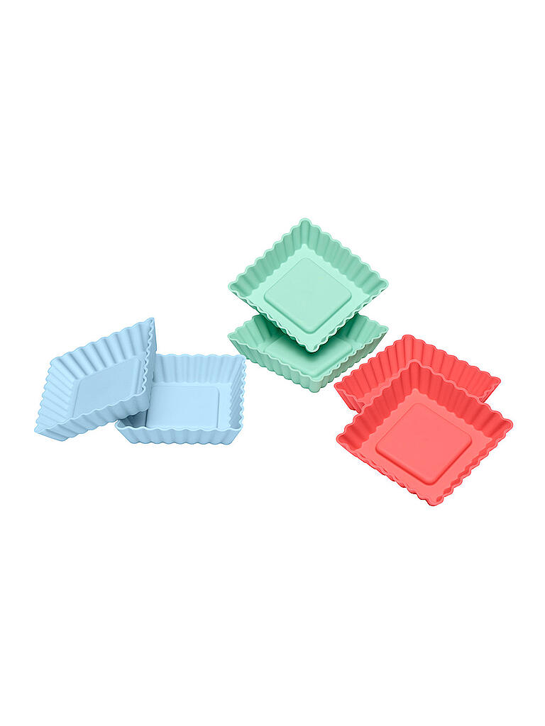 LURCH | Flexiform Tortelett Quader 6er Set Pastel Mix | bunt