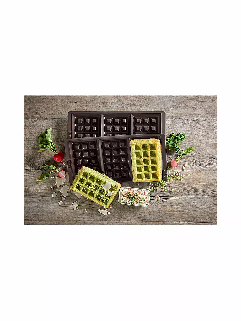 LURCH | Flexiform Waffel 29x14,5cm 3fach 2er Set braun | braun