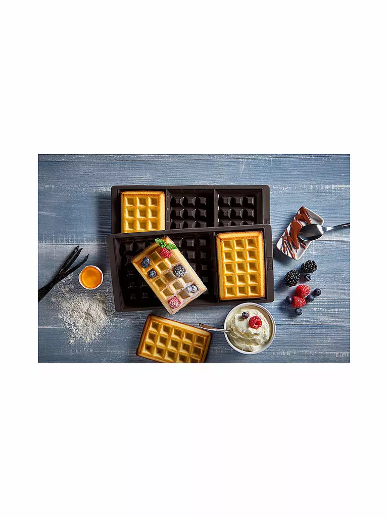 LURCH | Flexiform Waffel 29x14,5cm 3fach 2er Set braun | braun