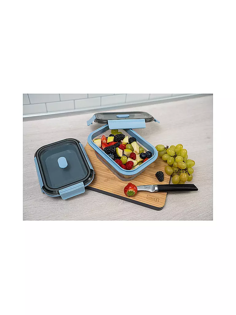 LURCH | Frischhaltebox Silikon 0,8l Frozen-Blue | pink