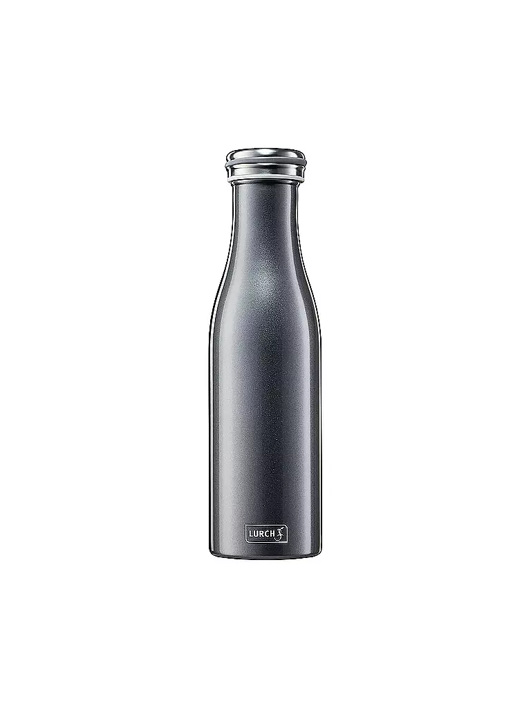 LURCH | Isolierflasche - Thermosflasche Edelstahl 0,5l Anthrazit Metallic | grau